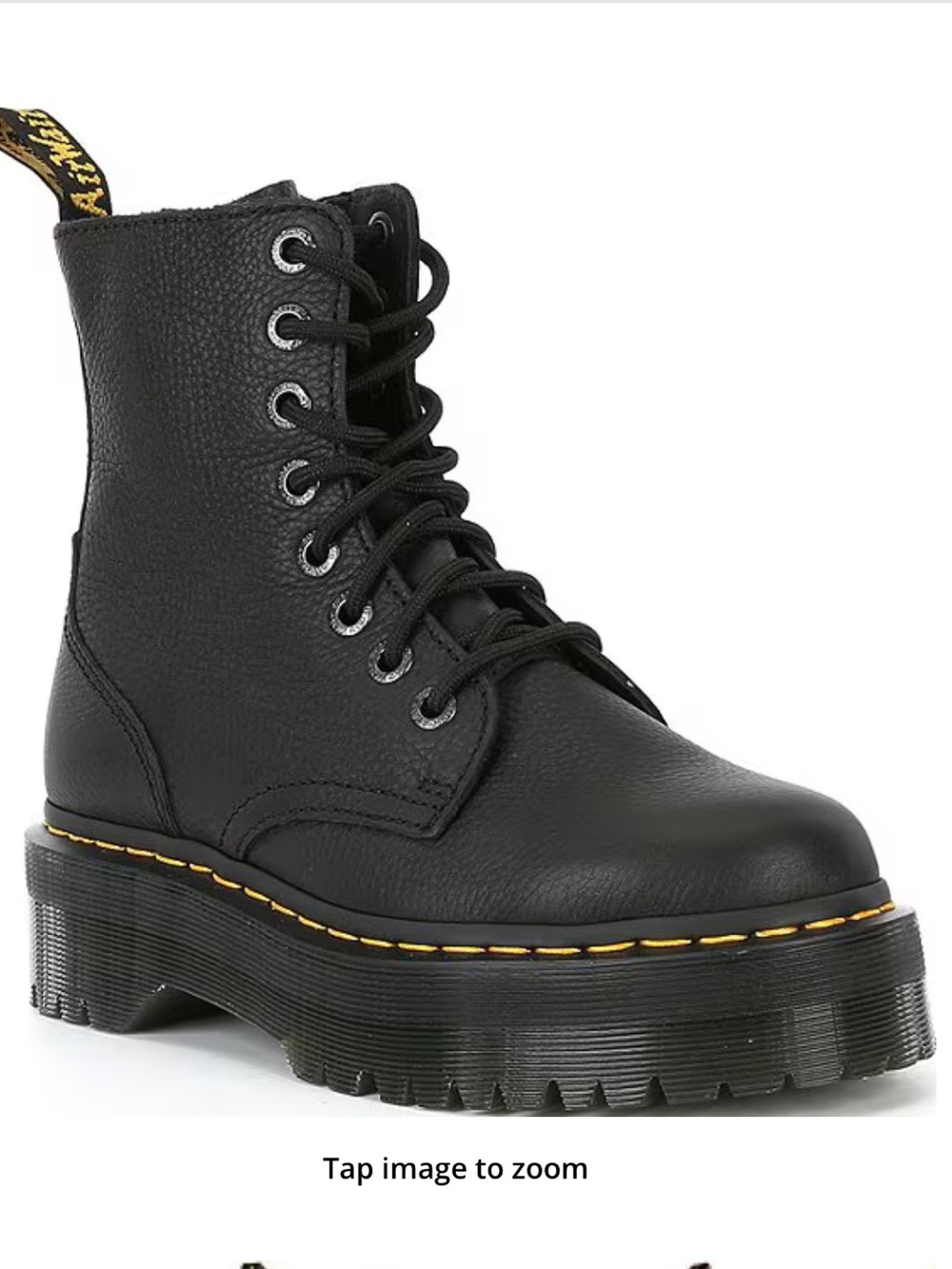 Dr. Martens Jadon lll Pisa Black Lace-Up Platform Combat Boots Women’s 9 NWT